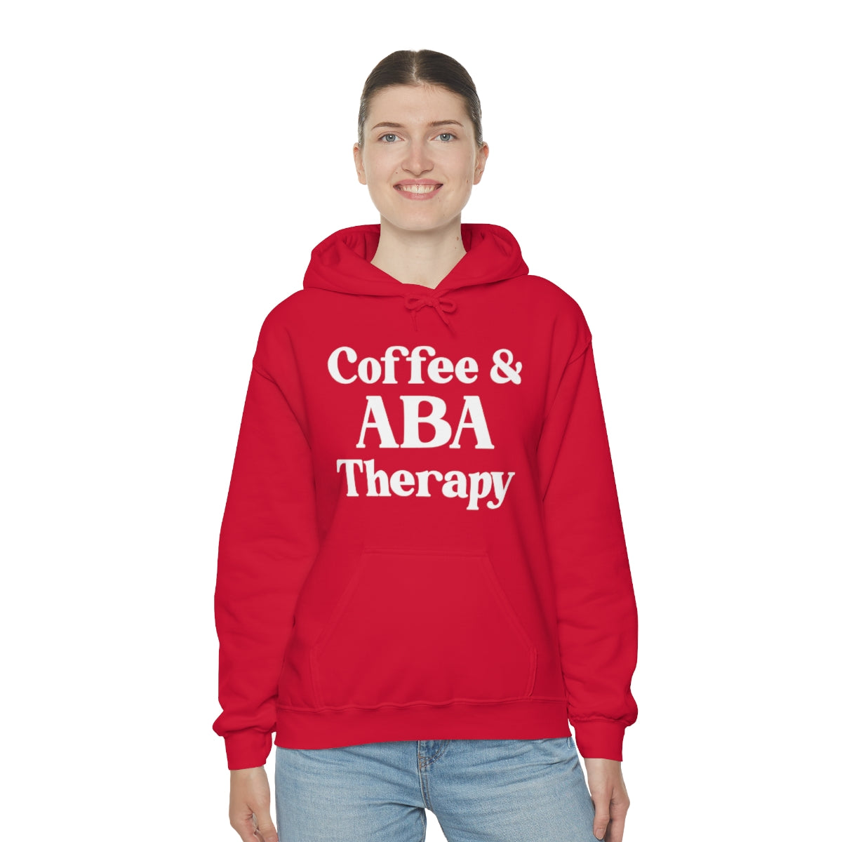 Coffee & ABA Therapy Hooded Sweatshirt | HRE Hoodie | ABA Hoodie | Behavior Technician Hoodie | Behavior Analyst Hoodie