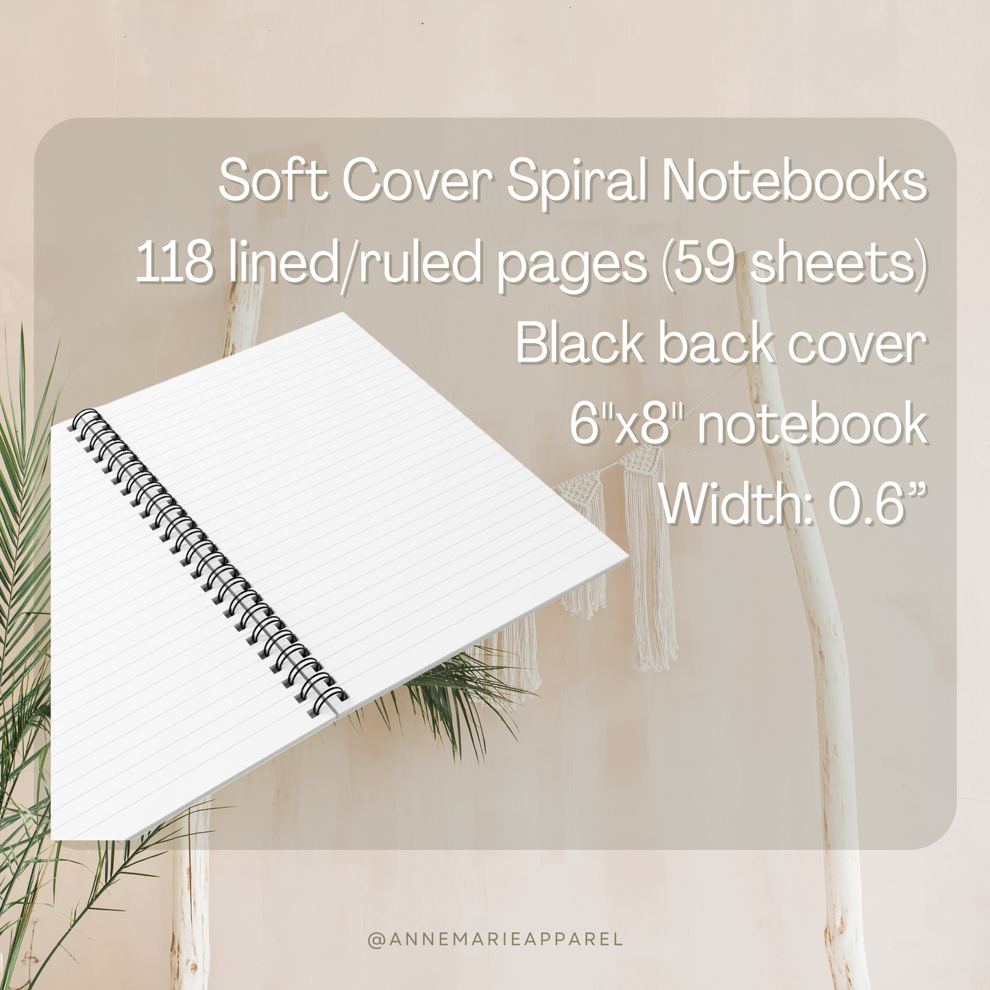 ABA Grey Spiral Notebook - Ruled Line