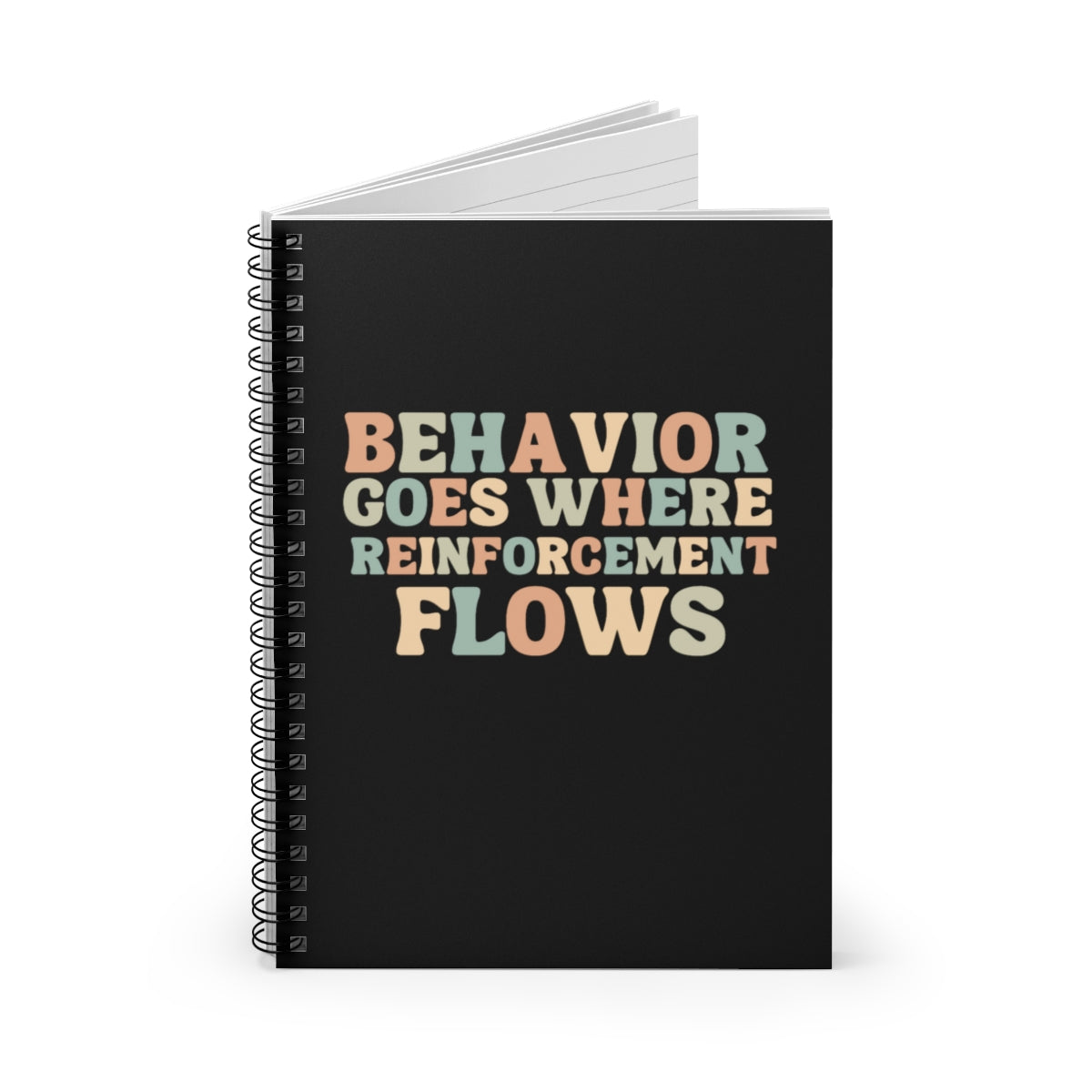 Behavior goes where r+ flows Spiral Notebook - Ruled Line