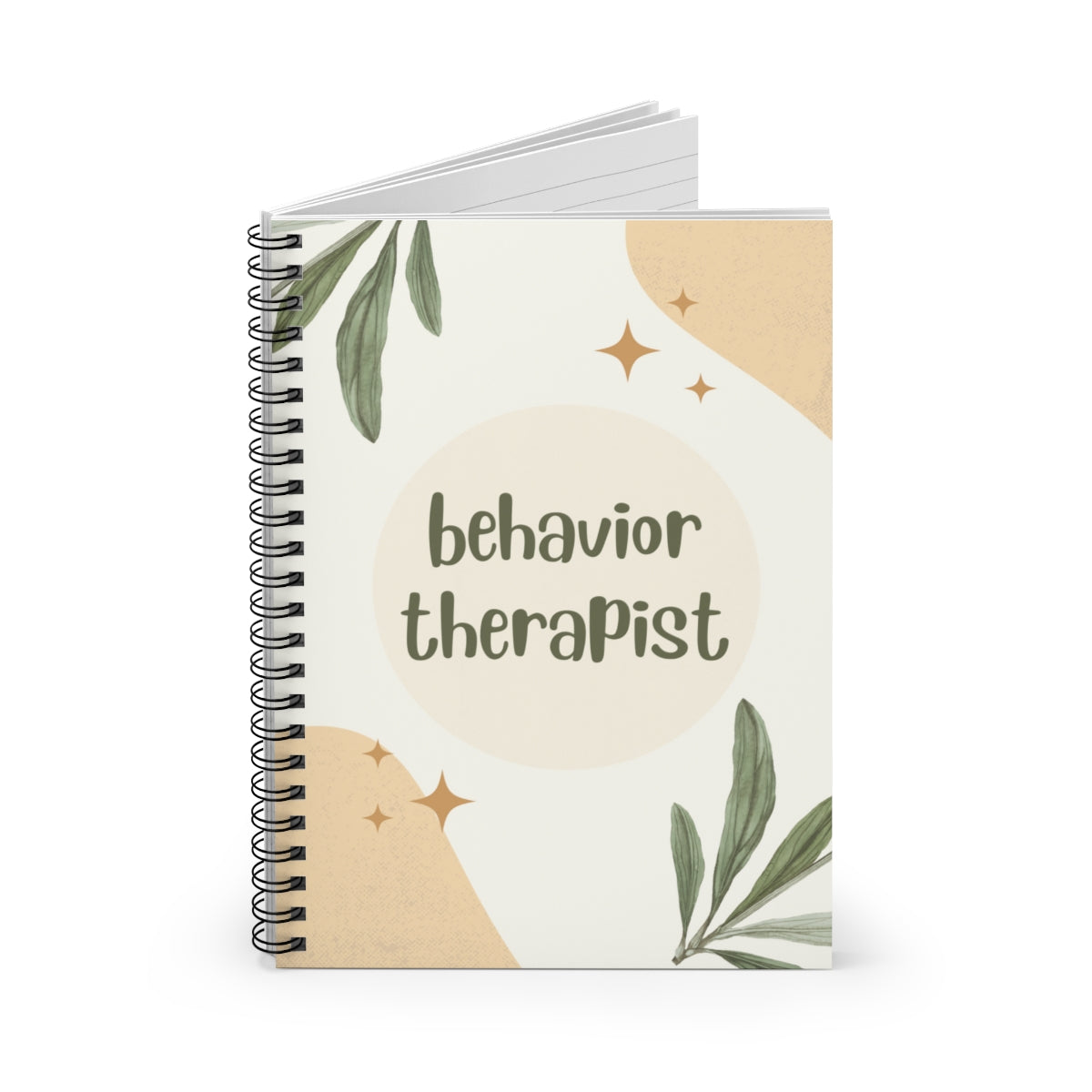 Behavior Therapist Stars Spiral Notebook - Ruled Line