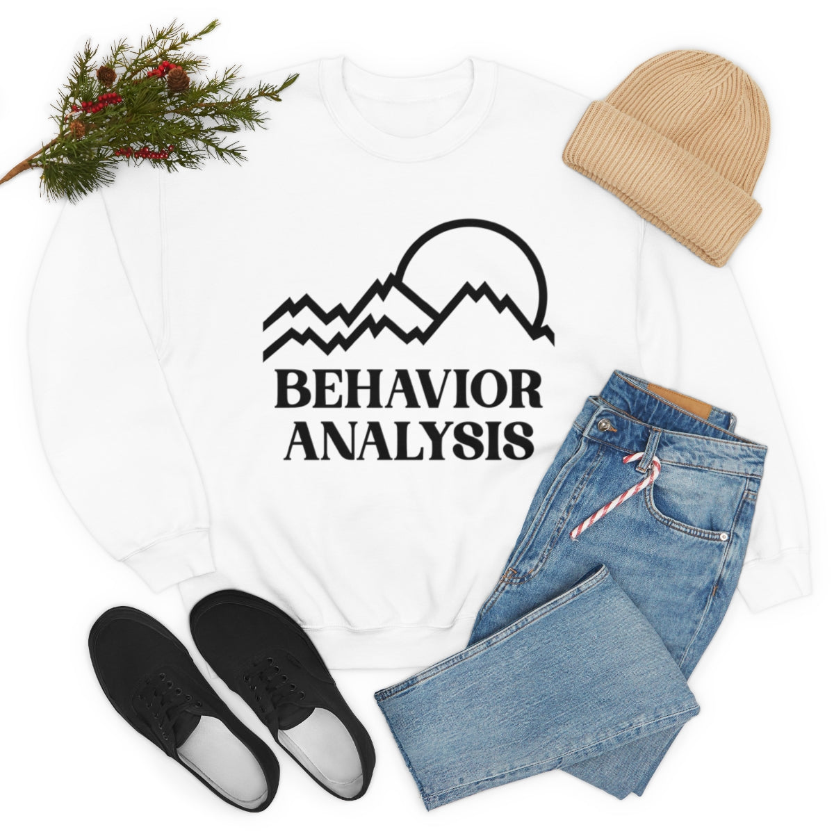 Behavior Analysis Mountains Sweatshirt | Applied Behavior Analysis | Behavior Analyst | Autism | aba | rbt | bcba | Para