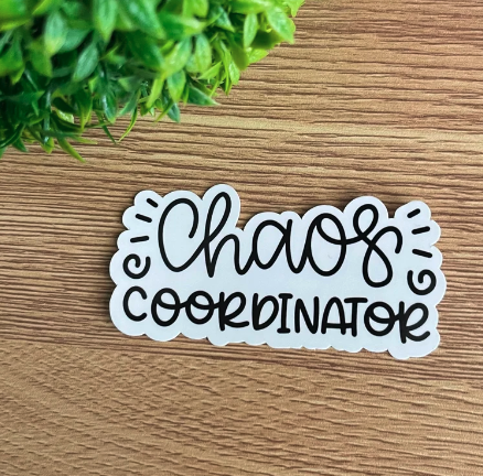 Sticker #99 | Chaos Coordinatior Sticker | Laptop & Water Bottle Sticker Decal
