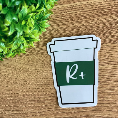 Sticker #48 | Coffee R+ Sticker | Laptop & Water Bottle Sticker Decal