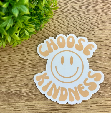 Sticker #105 | Choose Kindness Smiley Sticker | Laptop & Water Bottle Sticker Decal