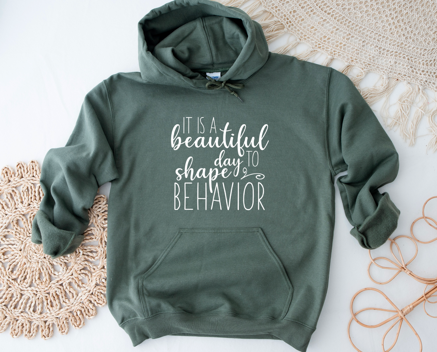 Beautiful Day to Shape Behavior Hooded Sweatshirt | ABA Hoodie | Behavior Technician Hoodie | Behavior Analyst Hoodie
