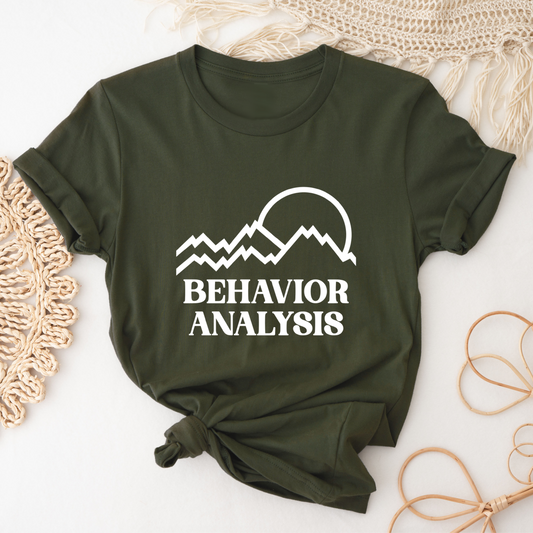 Behavior Analysis Mountains Shirt | Applied Behavior Analysis | Autism awareness | ABA Shirt | behavior analyst
