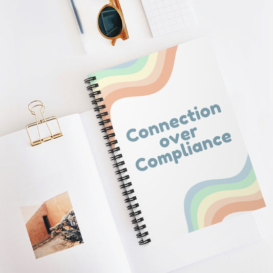 Connection over Compliance Rainbow Notebook - Ruled Line
